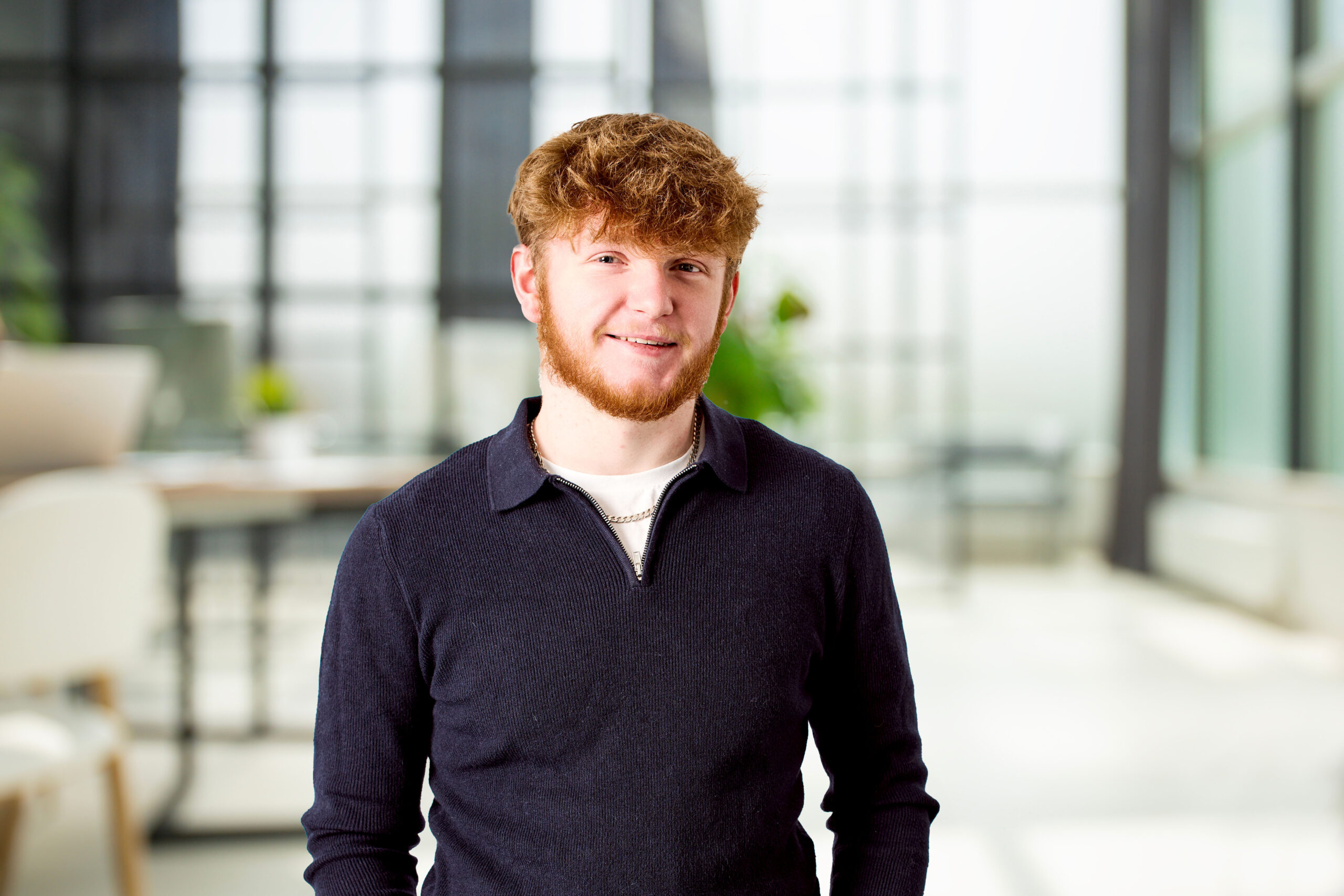 Business office without people with blurred bokeh background