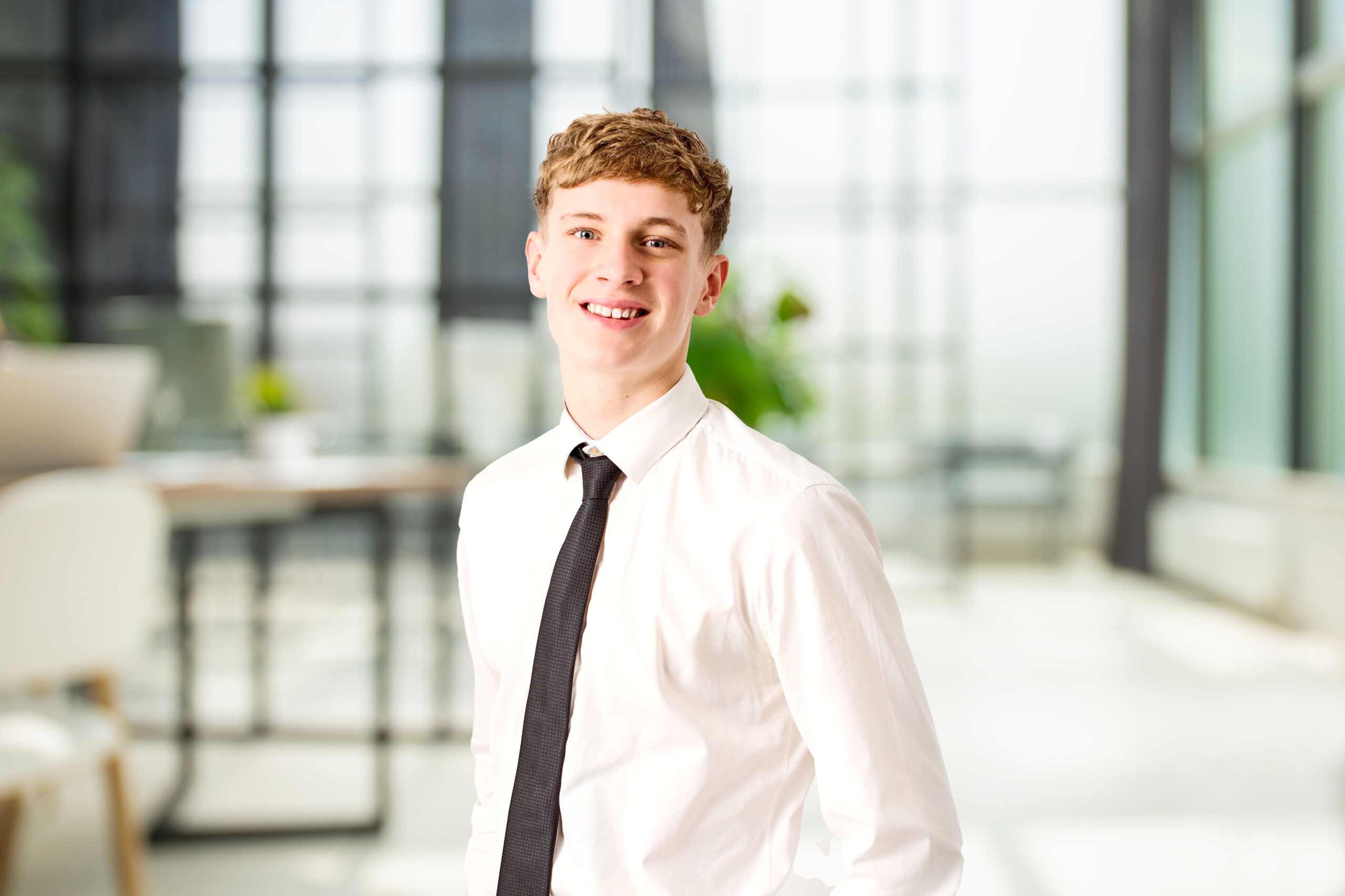 Business office without people with blurred bokeh background