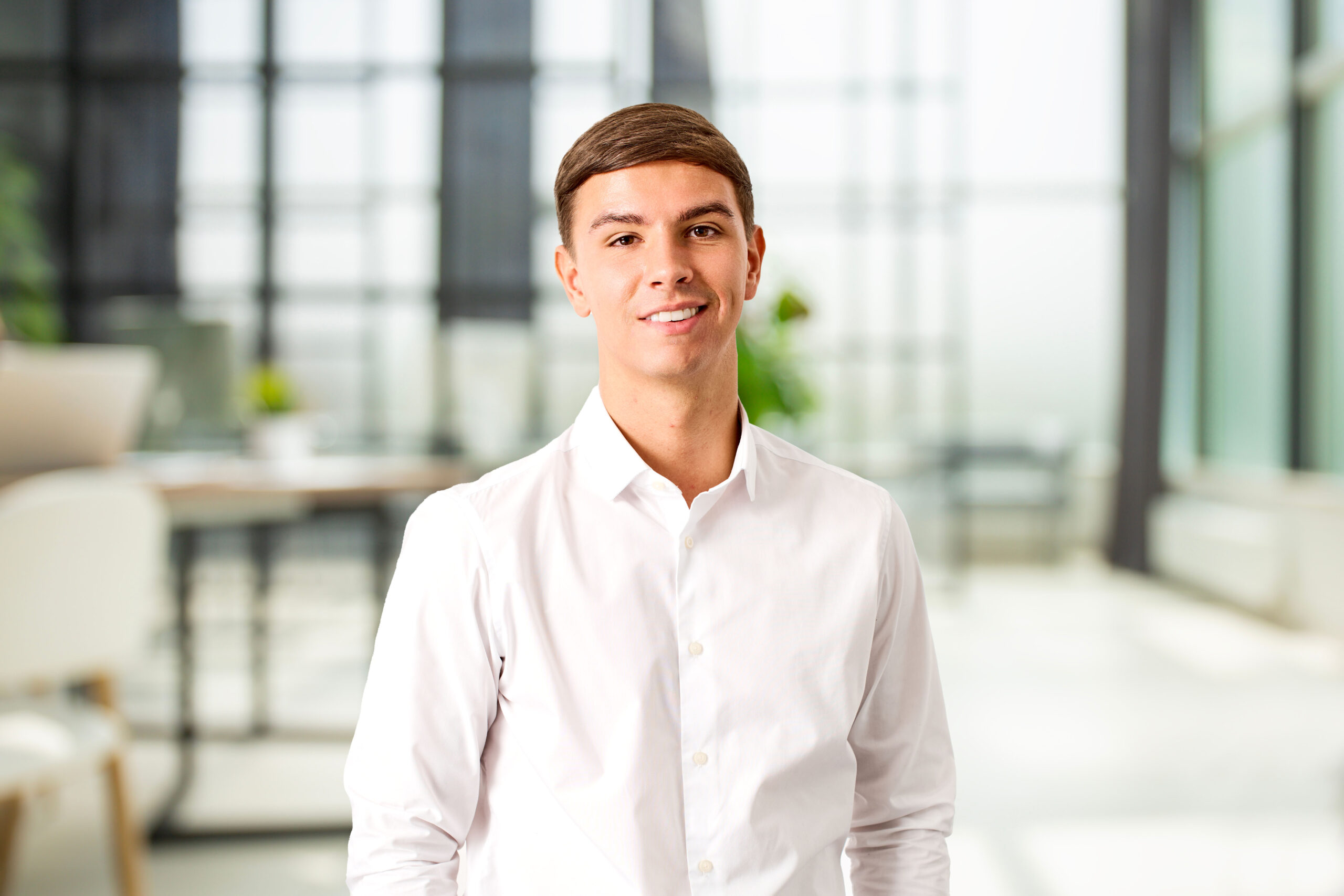 Business office without people with blurred bokeh background