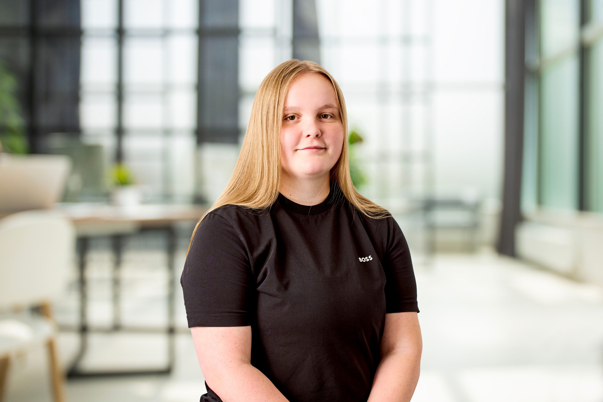 Business office without people with blurred bokeh background