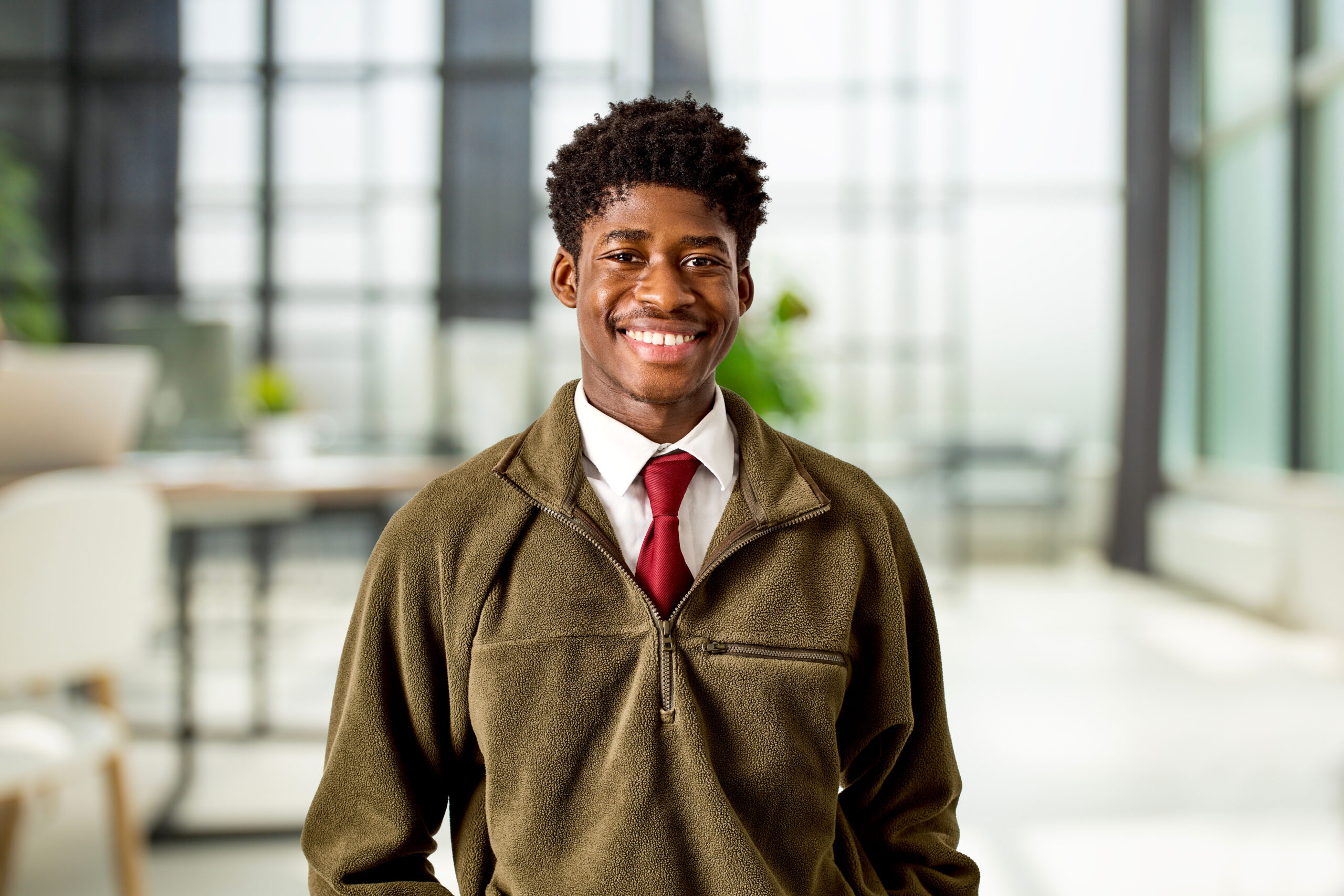 Business office without people with blurred bokeh background